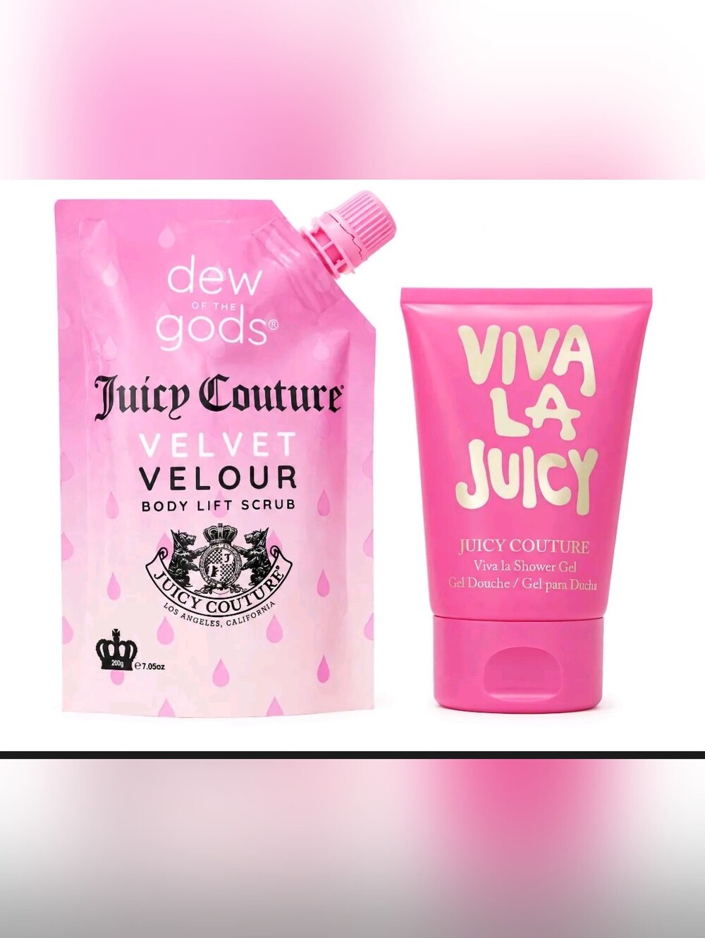 Juicy Couture Velvet Velour Body Lift Scrub & Viva La Juicy Shower Gel Duo